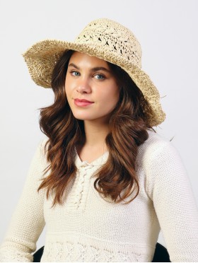 Foldable Super Soft Weaved Sunhat W/ Bow 